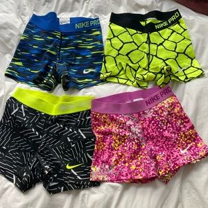 Nike Pro Spandex Bundle (4 pairs) Size Small